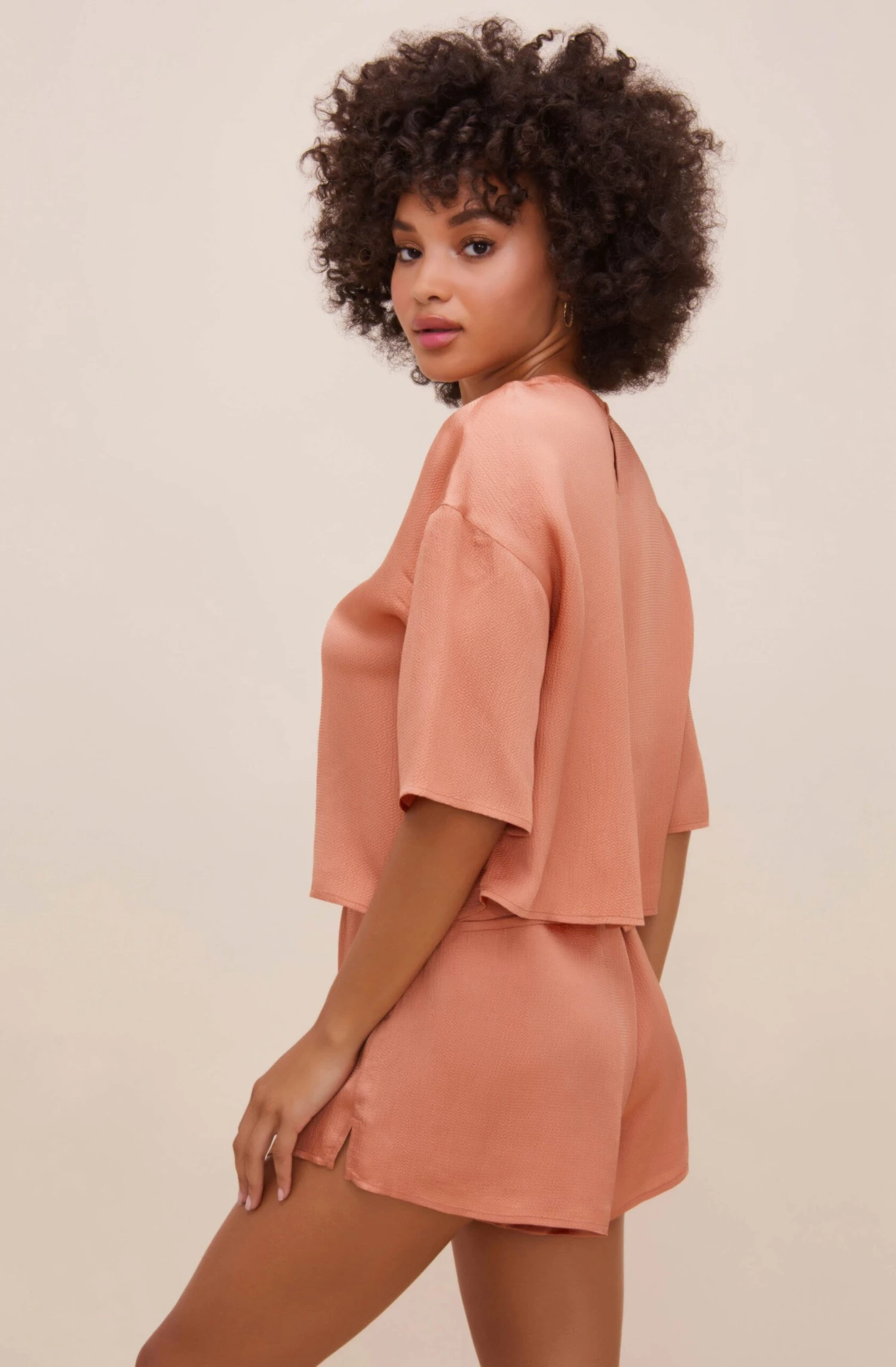 Rosabel Satin Tie Front Shorts 4 Rosabel Satin Tie Front Shorts - Image 2