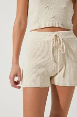 Sunday Morning Knit Shorts 9 Sunday Morning Knit Shorts -Astr The Label Shop ACP7217B NATURAL 1
