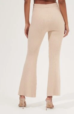 Maida Ribbed Knit Flare Pants 20 Maida Ribbed Knit Flare Pants -Astr The Label Shop ACP7223 LATTE 3