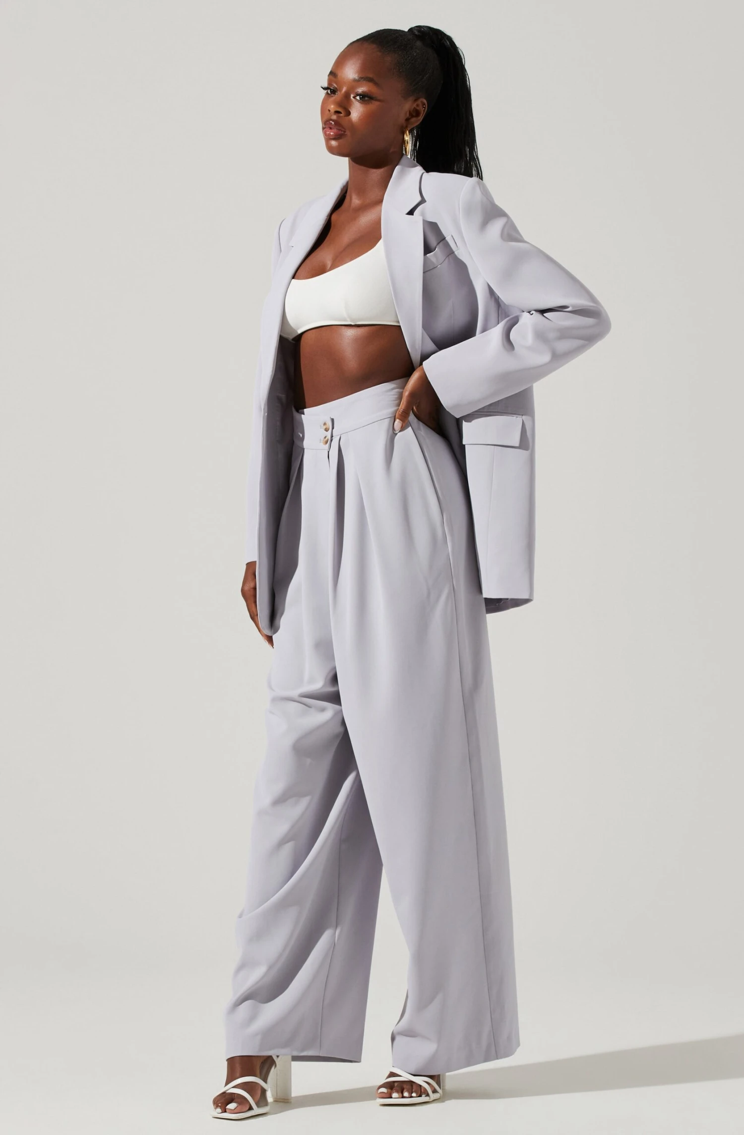 Boyfriend Criss Cross Pleated Wide Leg Pants 8 Boyfriend Criss Cross Pleated Wide Leg Pants - Image 6