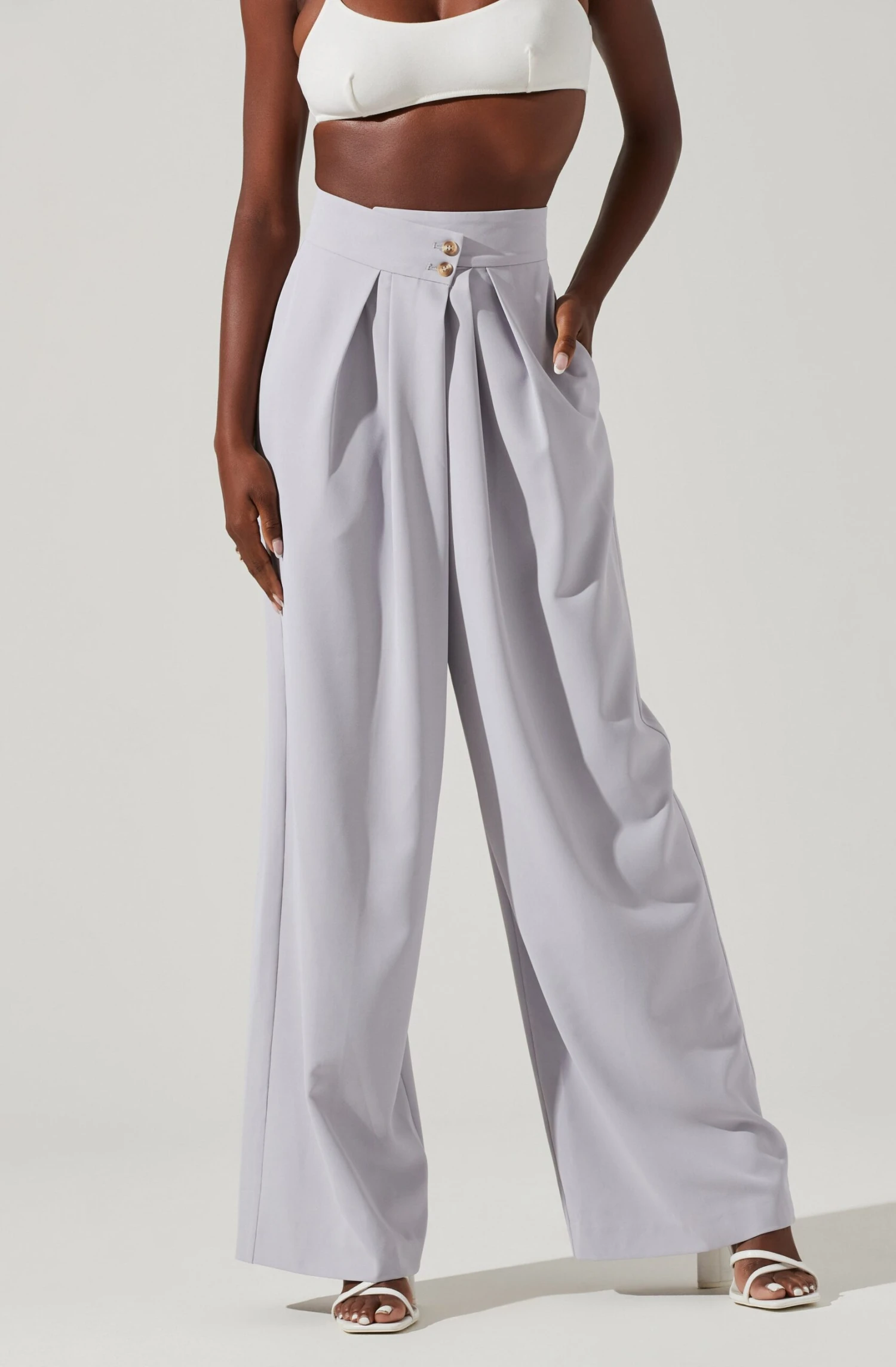 Boyfriend Criss Cross Pleated Wide Leg Pants 9 Boyfriend Criss Cross Pleated Wide Leg Pants - Image 7