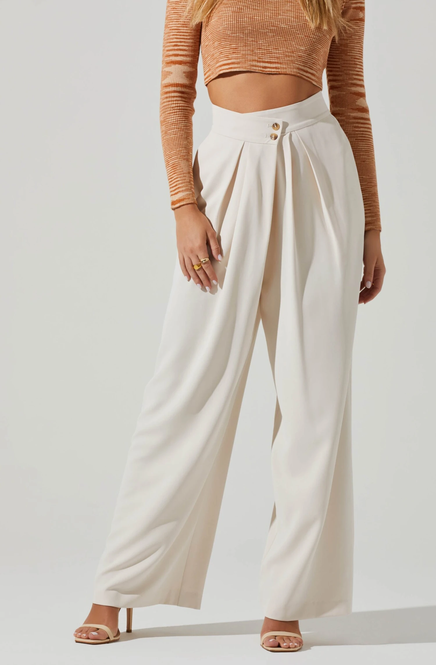 Boyfriend Criss Cross Pleated Wide Leg Pants 14 Boyfriend Criss Cross Pleated Wide Leg Pants - Image 12