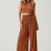 Cruise Pleated Wide Leg Pants 1 Cruise Pleated Wide Leg Pants -Astr The Label Shop ACP7230 RUST 5