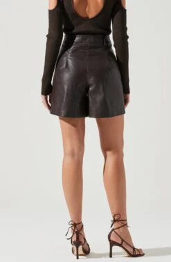 Wilma Faux Leather Shorts -Astr The Label Shop ACP7242 DARKBROWN 1904
