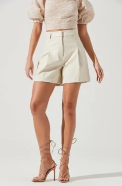 Wilma Faux Leather Shorts -Astr The Label Shop ACP7242 IVORY 1482