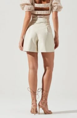 Wilma Faux Leather Shorts -Astr The Label Shop ACP7242 IVORY 1484