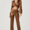 Veira Satin Tie Waist Pants 1 Veira Satin Tie Waist Pants -Astr The Label Shop ACP7244 MOSS 1846