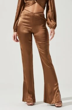 Veira Satin Tie Waist Pants -Astr The Label Shop ACP7244 MOSS 1858