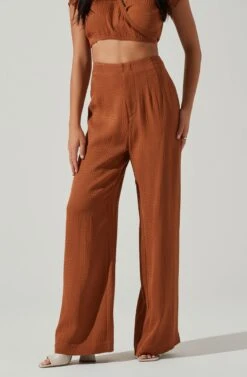 Sayla Wide Leg Pants -Astr The Label Shop ACP7246TX CARAMEL 2