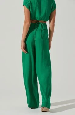 Sayla Wide Leg Pants -Astr The Label Shop ACP7246TX GREEN 3