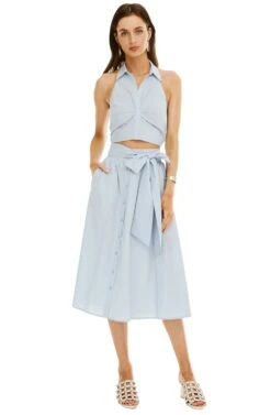 Shayla Midi Skirt -Astr The Label Shop ACS8079 FRENCH BLUE 01
