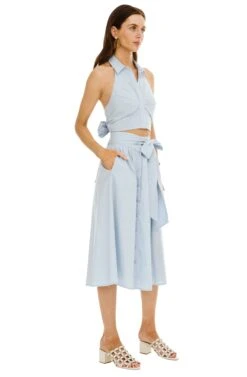 Shayla Midi Skirt -Astr The Label Shop ACS8079 FRENCH BLUE 02