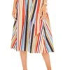 Shayla Midi Skirt 1 Shayla Midi Skirt -Astr The Label Shop ACS8079 RED BLUE STRIPE 00