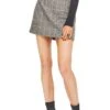 Raye Mini Skirt -Astr The Label Shop ACS9001 BLACK MUSTARD PLAID 00