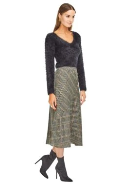 Marsha Skirt -Astr The Label Shop ACS9005 SAGE MULTI PLAID 02