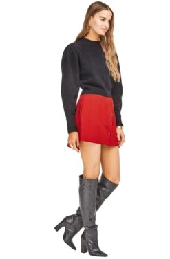 Evan Mini Skirt -Astr The Label Shop ACS900 LIPSTICK RED 02