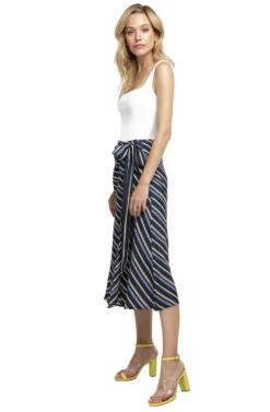 Teagan Striped Midi Skirt 8 Teagan Striped Midi Skirt -Astr The Label Shop ACS9015 PURPLE YELLOW STRIPE 02