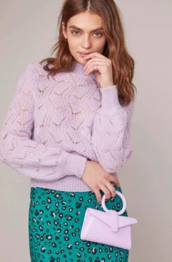 Pamela Leopard Midi Skirt 11 Pamela Leopard Midi Skirt -Astr The Label Shop ACS9022B GREEN LILAC LEOPARD 2A