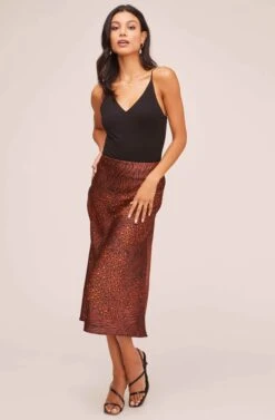 Pamela Animal Print Skirt 10 Pamela Animal Print Skirt -Astr The Label Shop ACS9022 RUST ANIMAL 2