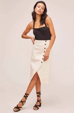Eileen Midi Skirt 10 Eileen Midi Skirt -Astr The Label Shop ACS9026 NATURAL 1A