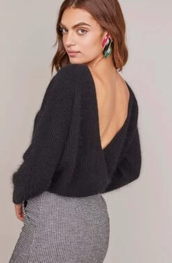 Trina Mini Skirt -Astr The Label Shop ACS9031 BLACK WHITE HOUNDSTOOTH 5A