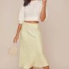 Nava Midi Skirt -Astr The Label Shop ACS9045B CELERY 2