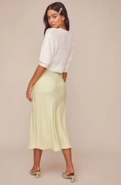 Nava Midi Skirt -Astr The Label Shop ACS9045B CELERY 5