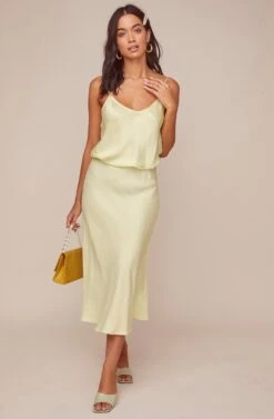 Nava Midi Skirt -Astr The Label Shop ACS9045B CELERY 7