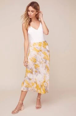 Nava Tie Dye Midi Skirt 12 Nava Tie Dye Midi Skirt -Astr The Label Shop ACS9045C LEMON PINK TIE DYE 6
