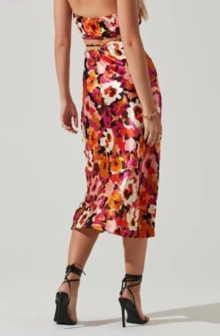 Nava Floral Midi Skirt 11 Nava Floral Midi Skirt -Astr The Label Shop ACS9045S REDFLORAL 4