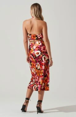 Nava Floral Midi Skirt 12 Nava Floral Midi Skirt -Astr The Label Shop ACS9045S REDFLORAL 6