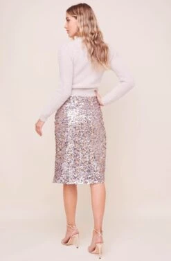 Elaine Sequin Midi Skirt 7 Elaine Sequin Midi Skirt -Astr The Label Shop ACS9057 PINK BLUEMULTI 3