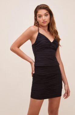 Reanna Pleated Mini Skirt 19 Reanna Pleated Mini Skirt -Astr The Label Shop ACS9060 BLACK 2