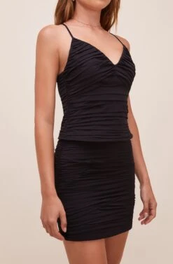 Reanna Pleated Mini Skirt 21 Reanna Pleated Mini Skirt -Astr The Label Shop ACS9060 BLACK 4