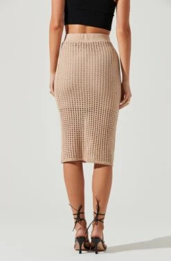 Halsey Crochet Midi Skirt -Astr The Label Shop ACS9084 NATURAL 5