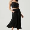 Terra Bella High Waist Midi Skirt -Astr The Label Shop ACS9085 BLACK 1