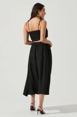 Terra Bella High Waist Midi Skirt -Astr The Label Shop ACS9085 BLACK 3