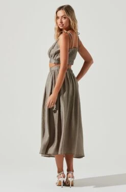 Terra Bella High Waist Midi Skirt -Astr The Label Shop ACS9085 MUSHROOM 3