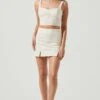 Monet Double Slit Mini Skirt -Astr The Label Shop ACS9093B CREAM 1 f1c5ebfb 2514 404a bdf6 2abc6361198b