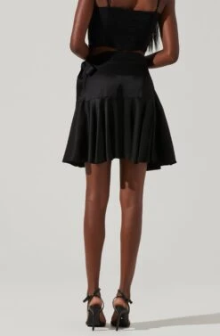 Ellery Ruffle Mini Skirt -Astr The Label Shop ACS9122 BLACK 3