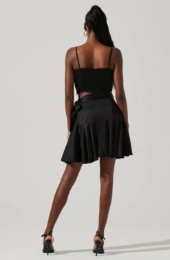 Ellery Ruffle Mini Skirt -Astr The Label Shop ACS9122 BLACK 4