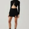 Raven Mini Skirt -Astr The Label Shop ACS9127 BLACK 1