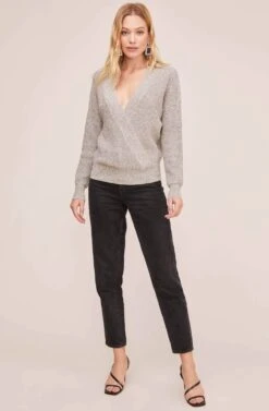 Stephanie Sweater -Astr The Label Shop ACT12303 HEATHER GREY 1