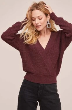 Stephanie Sweater -Astr The Label Shop ACT12303 WINE BLACK 2
