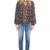 Clara Patterned Top 2 Clara Patterned Top -Astr The Label Shop ACT12520 BLACK MULTI BORDER 1