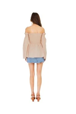 Shelby Top -Astr The Label Shop ACT13253 DUSTY BLUSH STRIPE 3