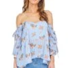 Jillian Floral Top -Astr The Label Shop ACT13372 BLUE PEACH FLORAL 00 02a10b8c d42d 4404 be72 e6d36d5f53ac