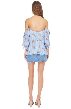 Jillian Floral Top 9 Jillian Floral Top -Astr The Label Shop ACT13372 BLUE PEACH FLORAL 03 84fc096a 0936 41ac 8d45 30f0387300bb