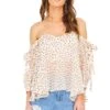 Jillian Top 2 Jillian Top -Astr The Label Shop ACT13372 CREAM CLAY DOT 00