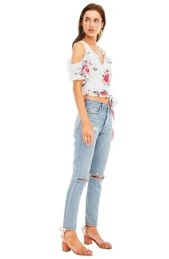 Lauren Top -Astr The Label Shop ACT13609 ICE BLUE MULTI FLORAL 02
